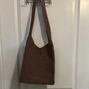 The Sak Tan Crochet Shoulder Bag